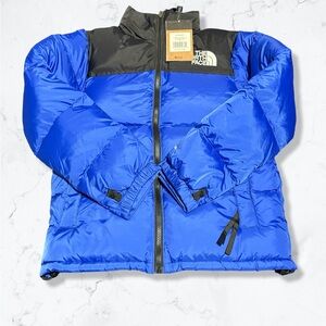 The North Face Kids Black and Blue Puffer Jacket